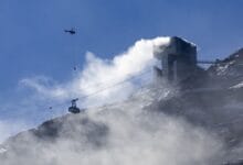 Fire breaks out at mountaintop restaurant in Swiss Alps