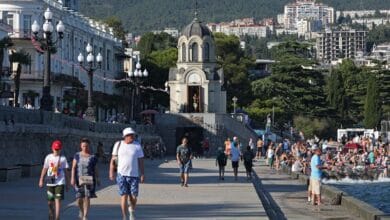 Russian tourism in Crimea is down, but many still shrug off risks